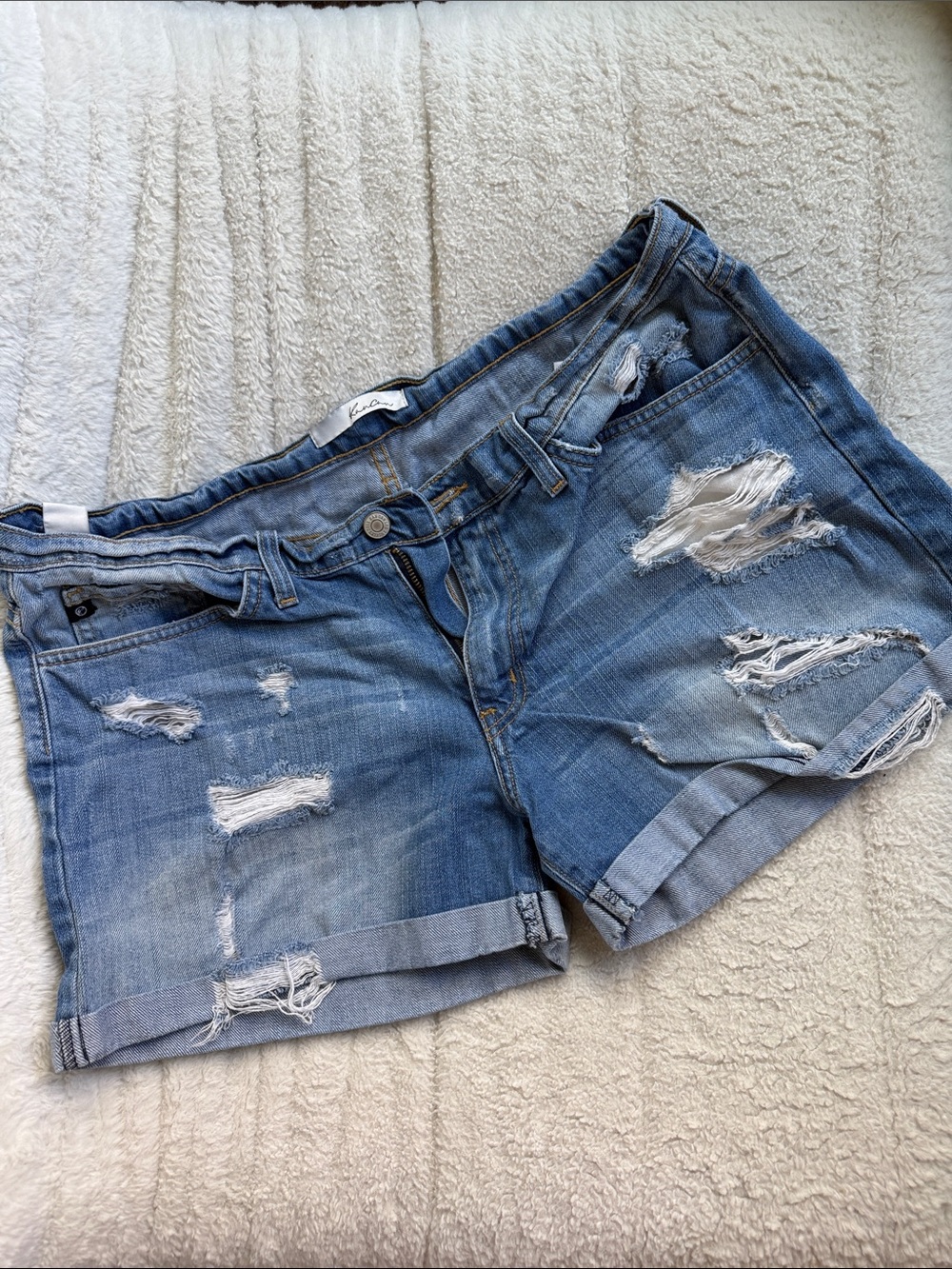 KanCan Distressed Denim Shorts